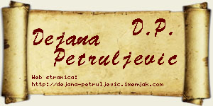 Dejana Petruljević vizit kartica
